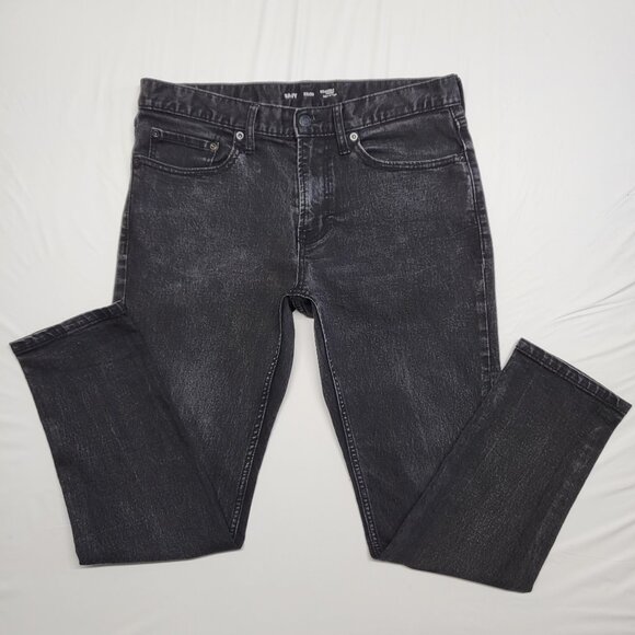 Old Navy Mens Jeans Relaxed Slim Taper 32X30 (Fit 34 x 28 ) Built In Flex Black - Picture 1 of 14